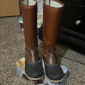 Soda Brown and Black Boots